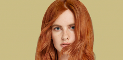 A woman’s hair dyed with Revlonissimo Color Sublime™ ammonia free, vegan permanent hair color