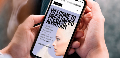 A phone screen showing the RevlonPro Always On online platform