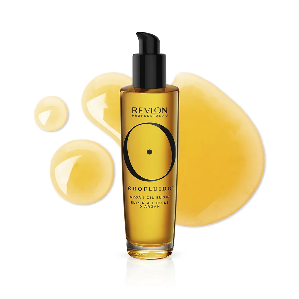 A picture of the Orofluido Elixir with the vegan formula certification above it.
