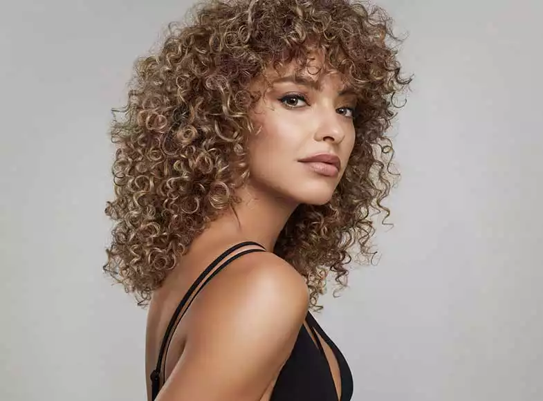 Textured hair curly balayage