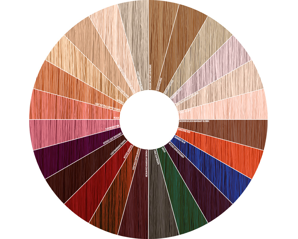 Revlon Professional® palette of hair coloring options