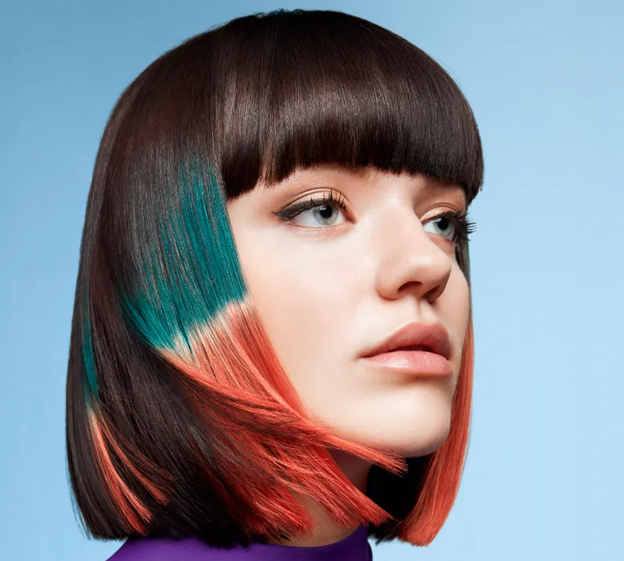 corte de pelo bob invertido rizado