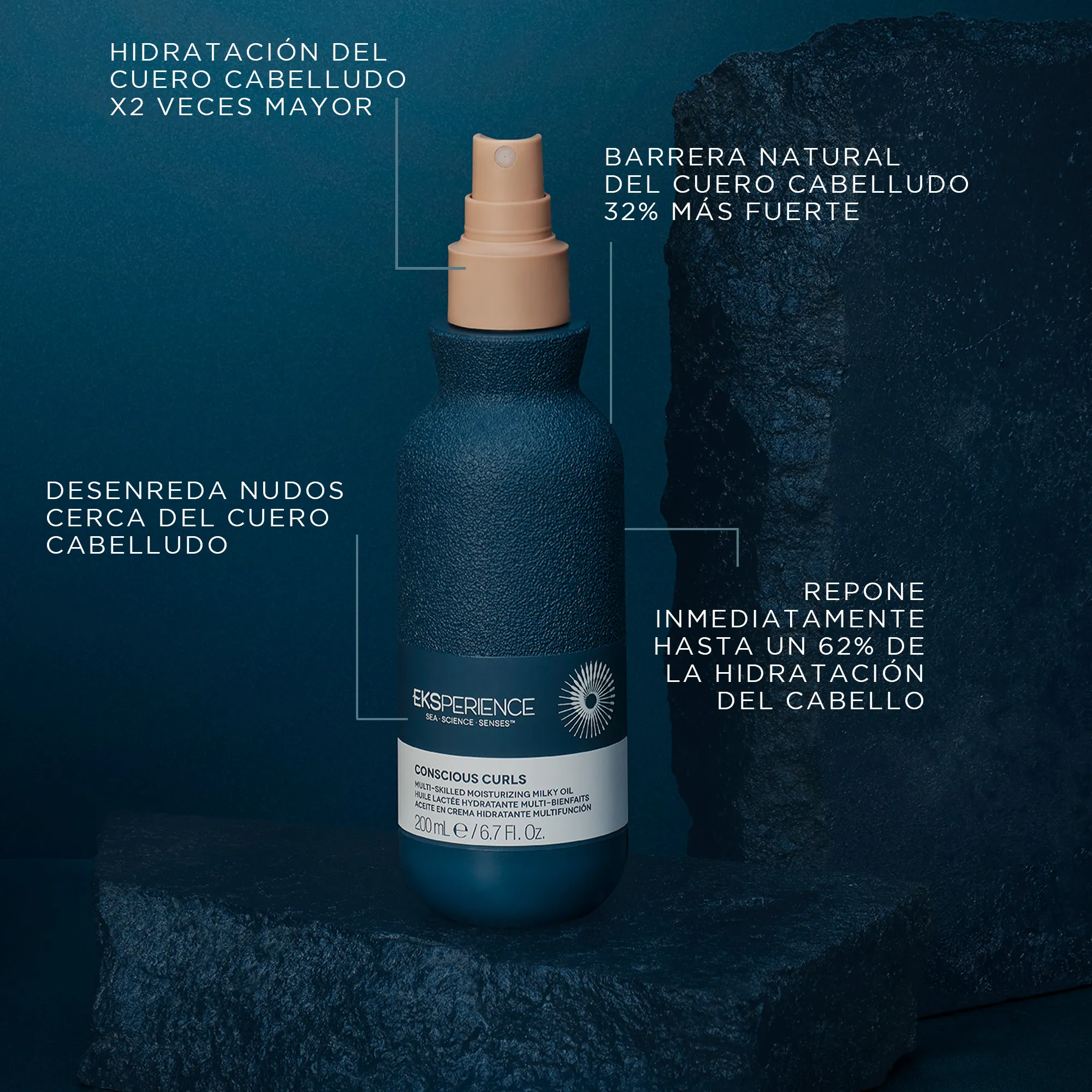 EKSPERIENCE™ Conscious Curls: Aceite Lechoso Hidratante Multiusos
