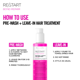RE/START Pre-wash & Leave-in damaged hair treatment | Revlon